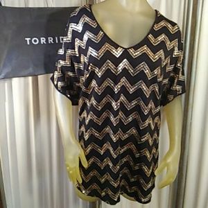 Torrid plus size sequin embellished top